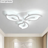 Modern Acrylic Bauhinia Flush Ceiling Light With Led 3/5/9-Light Fixture In Warm/White/Natural