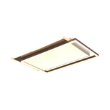 Modern Acrylic Brown Led Flush Light For Bedroom Ceiling - 16/19.5/35.5 Width In Warm/White