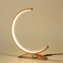 Modern Acrylic C-Shape Nightstand Lamp - Black/Gold Led Desk Light For Bedroom Gold