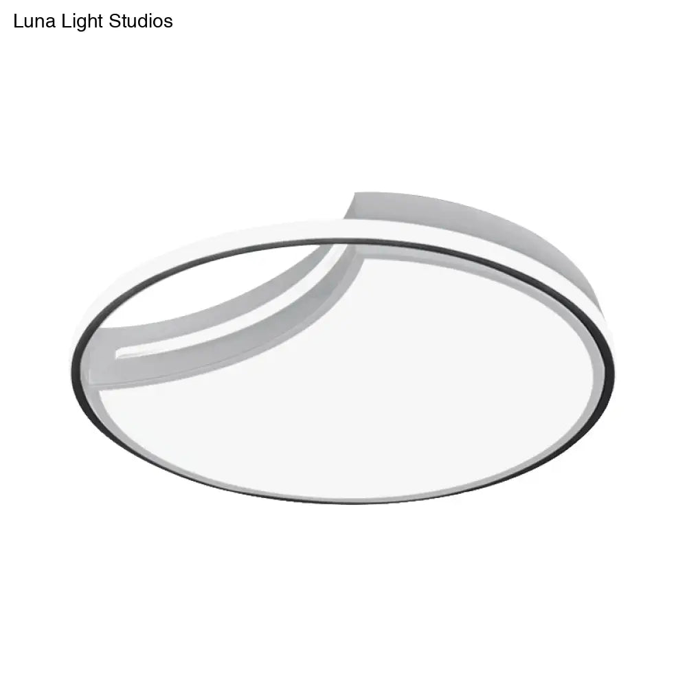Modern Acrylic Ceiling Lamp: Incomplete Circle Design Stylish Mount Light For Foyer