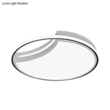 Modern Acrylic Ceiling Lamp: Incomplete Circle Design Stylish Mount Light For Foyer