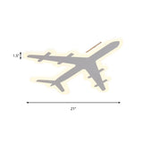 Modern Acrylic Ceiling Mount Light: Plane Design For Kids Bedroom