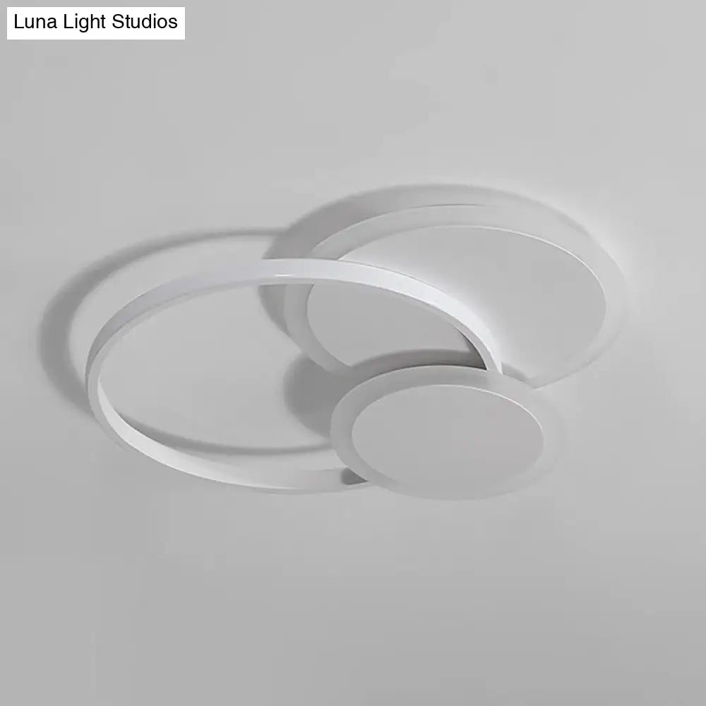 Modern Acrylic Circle Flush Mount Ceiling Light For Bedroom
