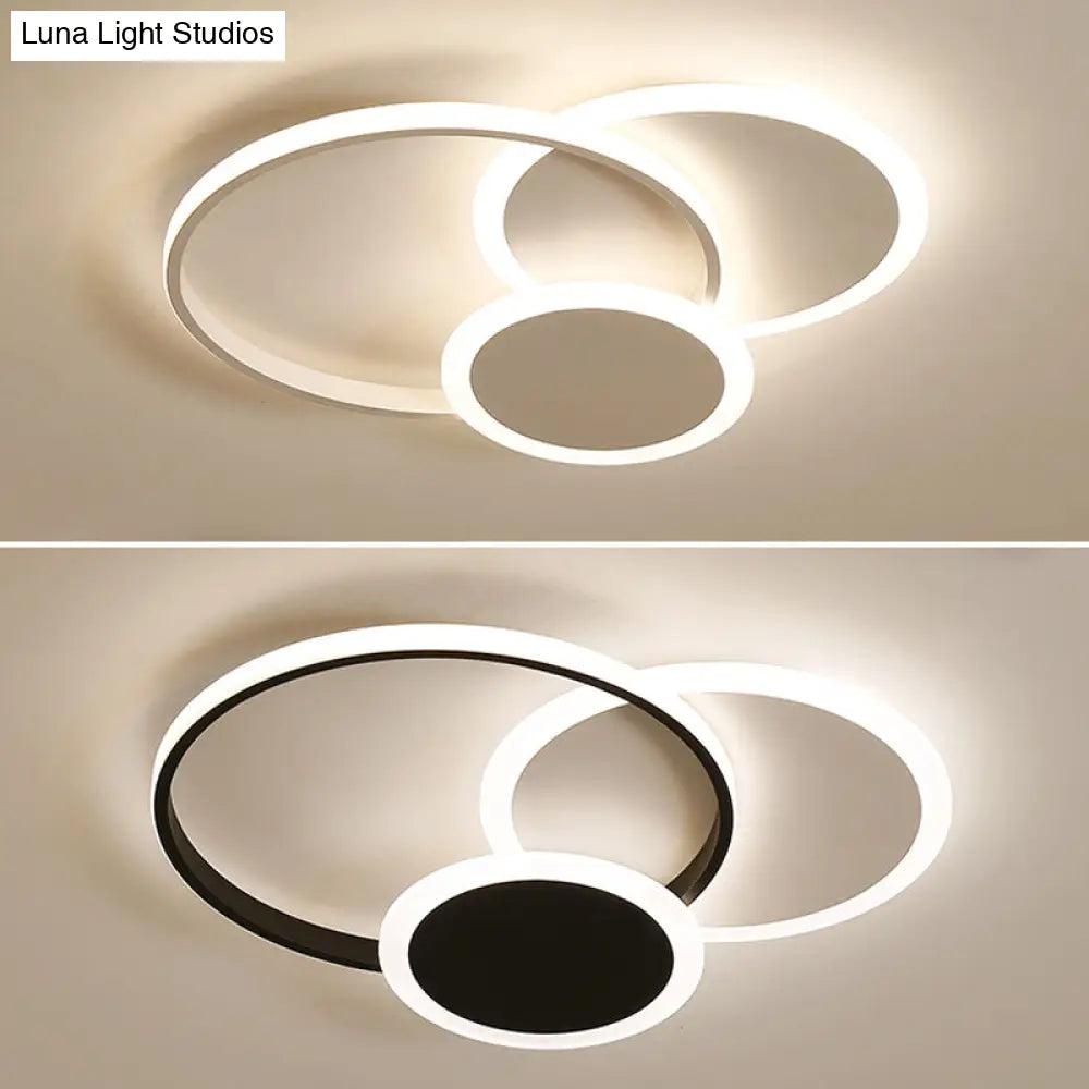 Modern Acrylic Circle Flush Mount Ceiling Light For Bedroom