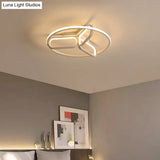Modern Acrylic Circular Flush Light: 18’/21.5’ Wide Led Bedroom Ceiling Mount Lamp In
