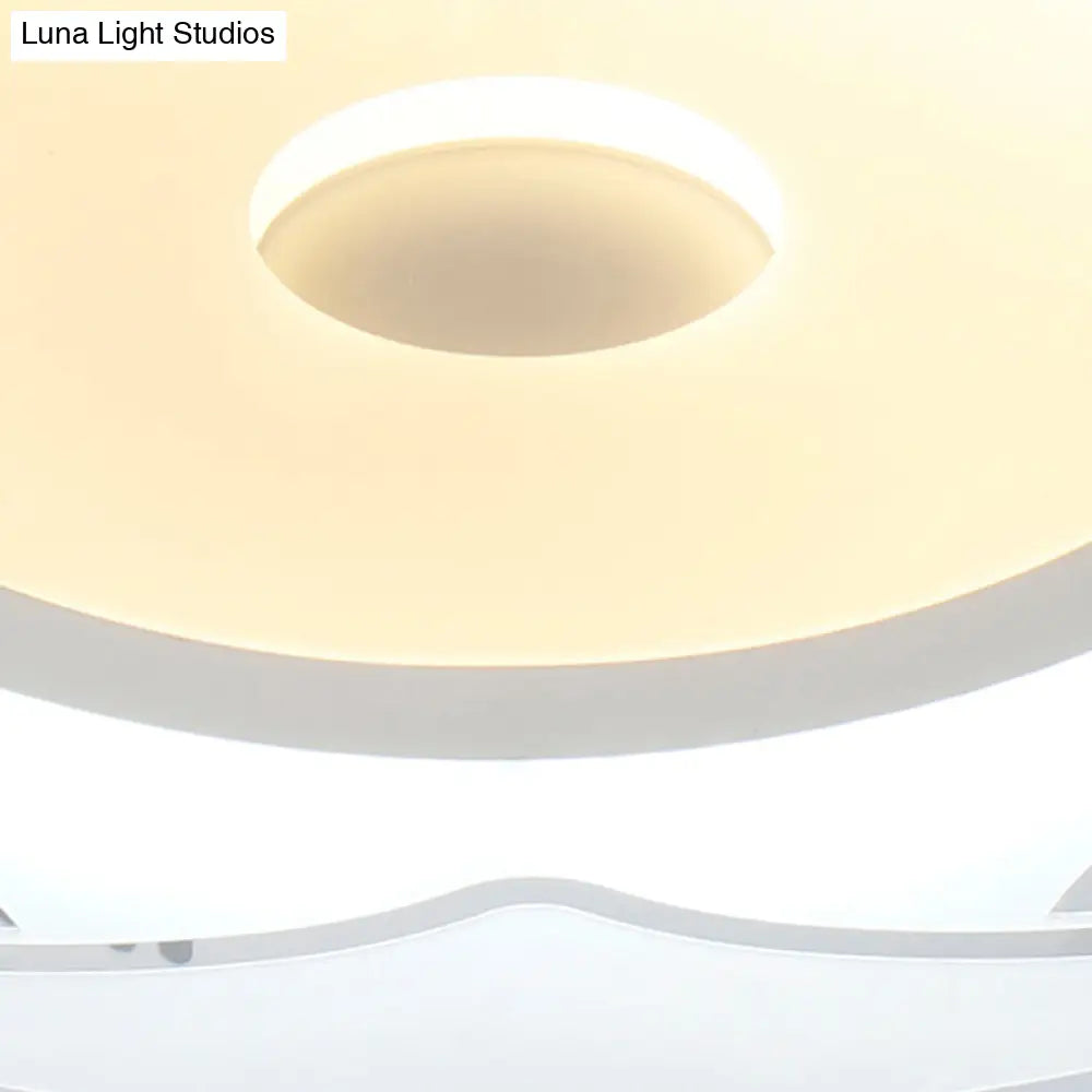 Modern Acrylic Flower Shape Ceiling Lamp In White - Perfect For Child’s Bedroom