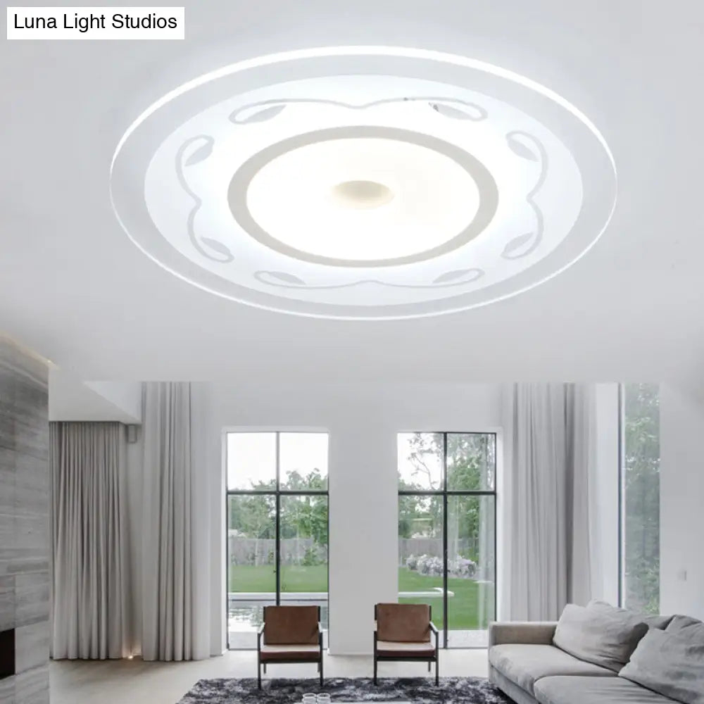 Modern Acrylic Flower Shape Ceiling Lamp In White - Perfect For Child’s Bedroom