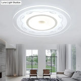 Modern Acrylic Flower Shape Ceiling Lamp In White - Perfect For Child’s Bedroom