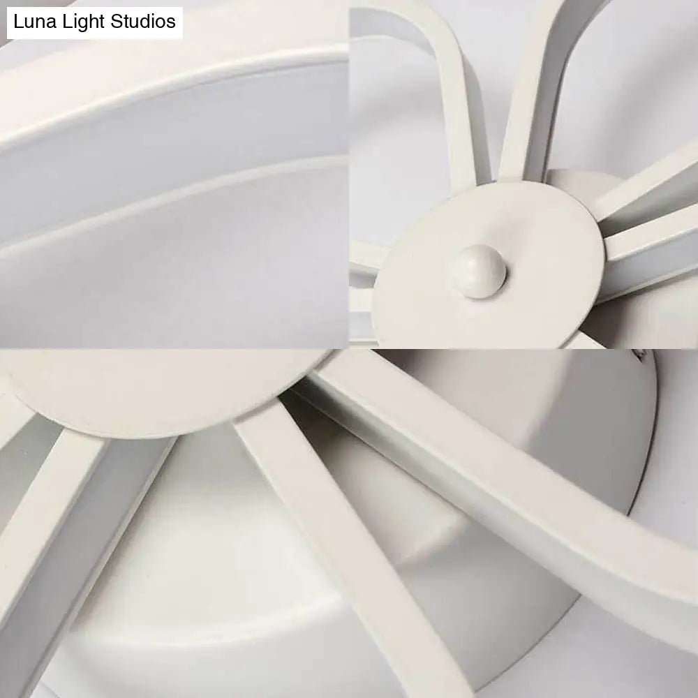 Modern Acrylic Flower Wall Mounted Led Sconce Light In Warm/White For Dining Room