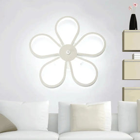 Modern Acrylic Flower Wall Mounted Led Sconce Light In Warm/White For Dining Room White / Warm