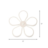 Modern Acrylic Flower Wall Mounted Led Sconce Light In Warm/White For Dining Room