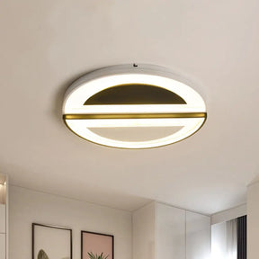 Modern Acrylic Flush Light Fixture With Led Ceiling Lighting - 18’/23.5’ Wide White Warm/White