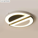 Modern Acrylic Flush Light Fixture With Led Ceiling Lighting - 18’/23.5’ Wide White Warm/White