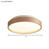 Modern Acrylic Flush Mount Ceiling Light - 12’/18’ Round Coffee Bronze/Gold/White Indoor Use