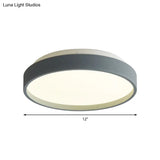 Modern Acrylic Flush Mount Ceiling Light - 12’/18’ Round Coffee Bronze/Gold/White Indoor Use