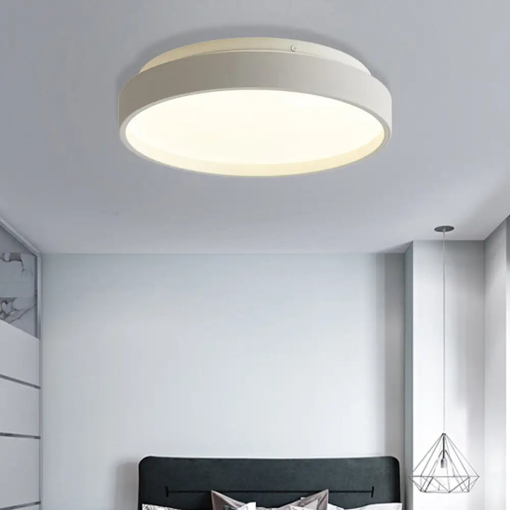 Modern Acrylic Flush Mount Ceiling Light - 12’/18’ Round Coffee Bronze/Gold/White Indoor Use
