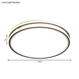 Modern Acrylic Flush Mount Ceiling Light - 16’/19.5’ Dia Warm/White Led Bedroom Lighting