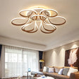 Modern Acrylic Flush Mount Ceiling Light Fixture - Bend Design 9/12 Heads Brown 38.5’/46.5’