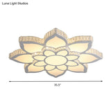 Modern Acrylic Flush Mount Spotlight Led Ceiling Light With Remote Control Dimming - White/3 Color