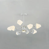 Modern Acrylic Gemstone Shaped Led Chandelier Pendant Light For Dining Room 8 / White