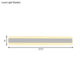 Modern Acrylic Led Bathroom Vanity Lighting Fixture In Warm/White Light 16/19.5/23.5 Wide