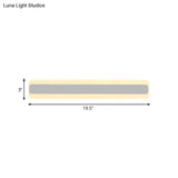 Modern Acrylic Led Bathroom Vanity Lighting Fixture In Warm/White Light 16/19.5/23.5 Wide