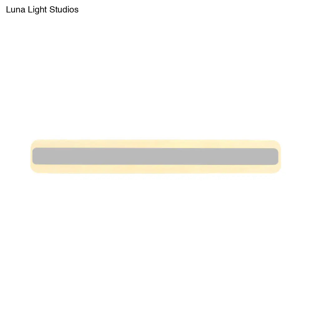 Modern Acrylic Led Bathroom Vanity Lighting Fixture In Warm/White Light 16/19.5/23.5 Wide