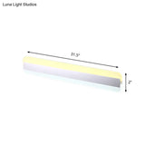 Modern Acrylic Led Bathroom Vanity Mirror Light With Reflector - 31.5/39/47 Wide