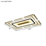 Modern Acrylic Led Ceiling Flush Mount Lamp - White Thinnest Pad With Slot Design Warm/White Light