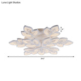Modern Acrylic Led Ceiling Lamp For Office Restaurants - Stylish Warm/White Lighting Flush Mount