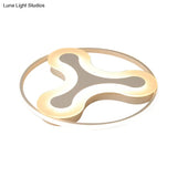 Modern Acrylic Led Ceiling Lamp - Stylish Y-Shaped Flush Light In White For Foyer Or Hotel / 17 Warm