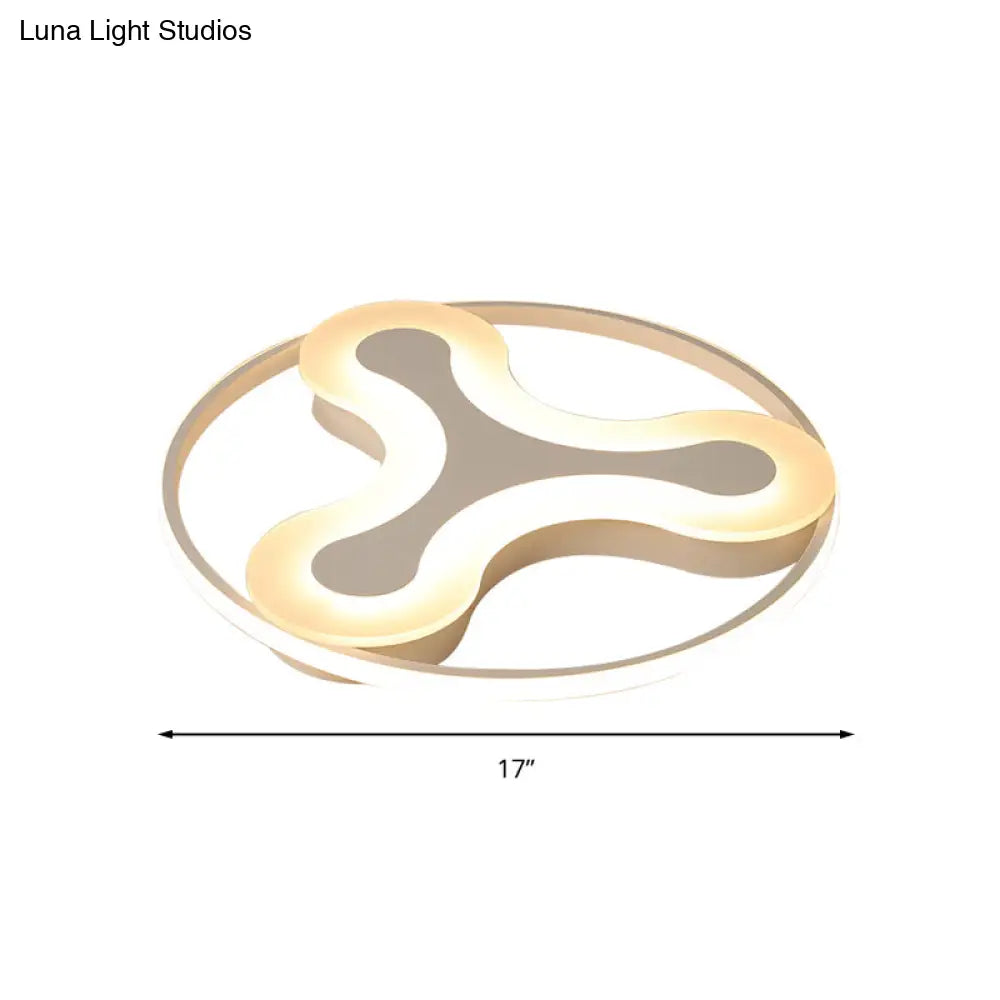 Modern Acrylic Led Ceiling Lamp - Stylish Y - Shaped Flush Light In White For Foyer Or Hotel