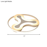 Modern Acrylic Led Ceiling Lamp - Stylish Y - Shaped Flush Light In White For Foyer Or Hotel