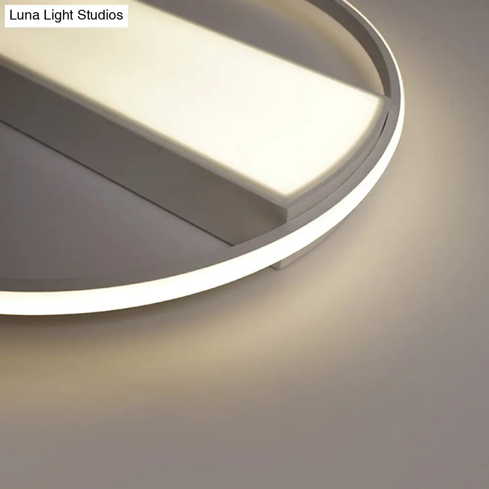 Modern Acrylic Led Ceiling Light For Stairway - Rectangle Flush Mount In Black Or White 16-24’ Wide