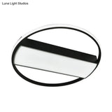 Modern Acrylic Led Ceiling Light For Stairway - Rectangle Flush Mount In Black Or White 16-24’ Wide
