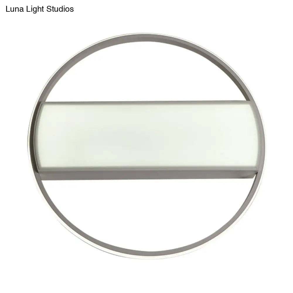 Modern Acrylic Led Ceiling Light For Stairway - Rectangle Flush Mount In Black Or White 16-24’ Wide