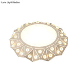 Modern Acrylic Led Ceiling Light In White For Foyer - Flush Mount Fixture