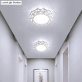 Modern Acrylic Led Ceiling Light In White For Foyer - Flush Mount Fixture