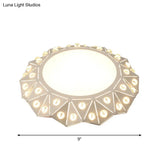 Modern Acrylic Led Ceiling Light In White For Foyer - Flush Mount Fixture