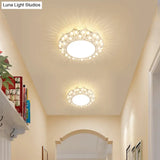 Modern Acrylic Led Ceiling Light In White For Foyer - Flush Mount Fixture