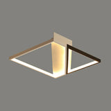 Modern Acrylic Led Ceiling Light: Rectangle Lounge Flush Mount In Black & White / 24.5’ Third Gear