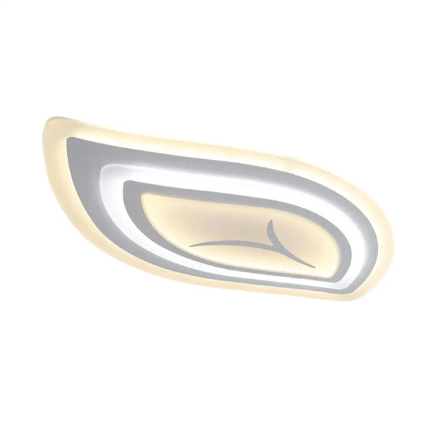 Modern Acrylic Led Ceiling Light With Stepless Dimming In Warm Or White - 21.5/25.5/33.5 Wide