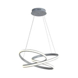 Modern Acrylic Led Chandelier: Seamless Curve Pendant Lamp White/Warm Light
