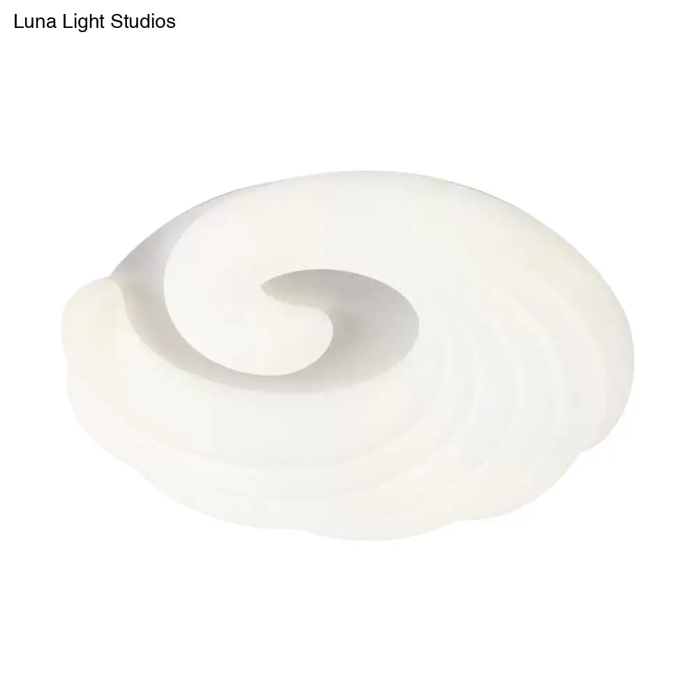 Modern Acrylic Led Flush Light Fixture In Grey/White/Blue - Cloud Design