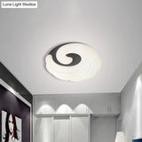 Modern Acrylic Led Flush Light Fixture In Grey/White/Blue - Cloud Design