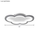 Modern Acrylic Led Flush Mount Cloud Ceiling Light For Play Room