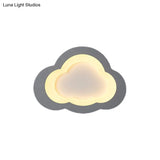 Modern Acrylic Led Flush Mount Cloud Ceiling Light For Play Room