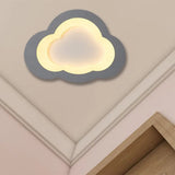 Modern Acrylic Led Flush Mount Cloud Ceiling Light For Play Room Grey / 10’ Warm