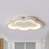 Modern Acrylic Led Flush Mount Cloud Ceiling Light For Play Room White / 21.5’ Warm