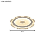 Modern Acrylic Led Flush Mount Light - 16.5’/20.5’/24.5’ Wide Warm/White Perfect For Living Rooms